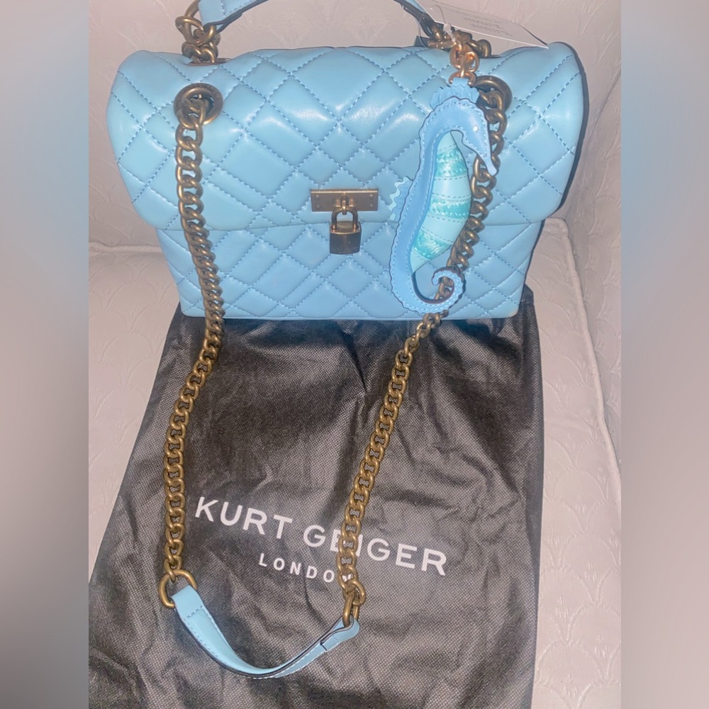 Keith Geiger soft leather sky blue purse - Picture 1 of 2